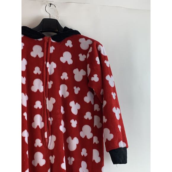 Disney Minnie Mouse Womens Hooded Pajamas PJ One Piece Fleece Plush sm 4-6 - Picture 4 of 12